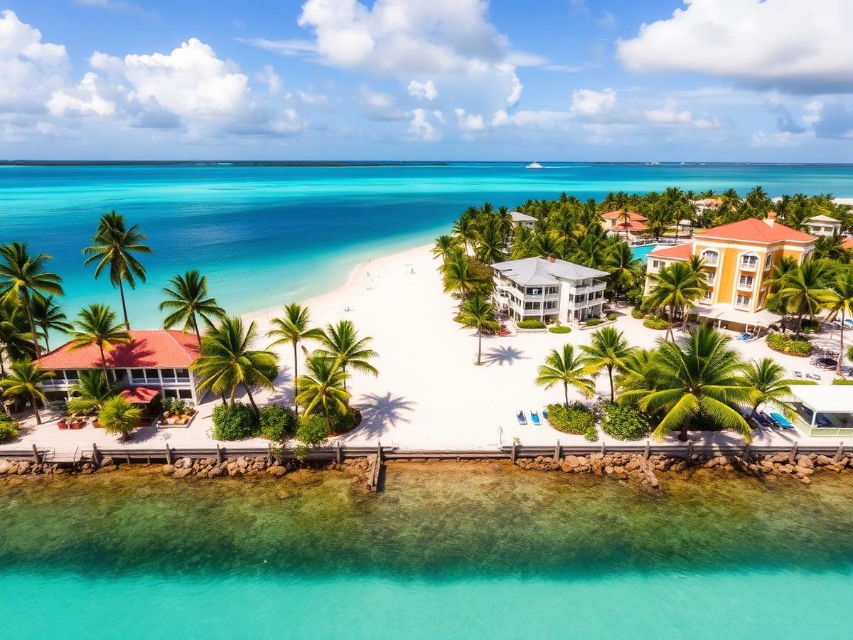 Turquoise water and white sand beach in Nassau
